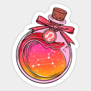 Zodiac Potion. Leo Sticker